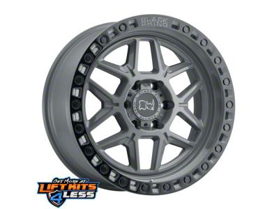 Black Rhino Kelso Battleship Gray with Black Ring Wheel; 18x9; 0mm Offset (18-25 Jeep Wrangler JL)
