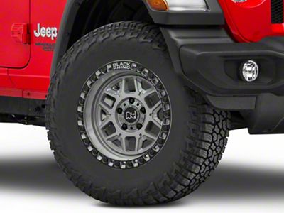 Black Rhino Kelso Battleship Gray Wheel; 17x9; 0mm Offset (18-25 Jeep Wrangler JL)