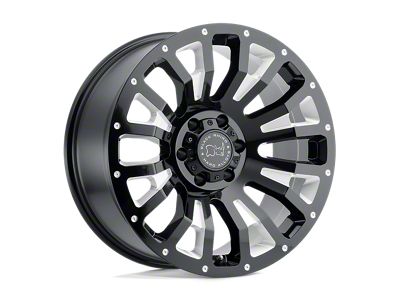 Black Rhino Pinatubo Gloss Black with Milled Inside Window Wheel; 20x9.5; -18mm Offset (18-25 Jeep Wrangler JL)