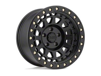 Black Rhino Primm Matte Black with Brass Bolts Wheel; 17x9; -18mm Offset (97-06 Jeep Wrangler TJ)