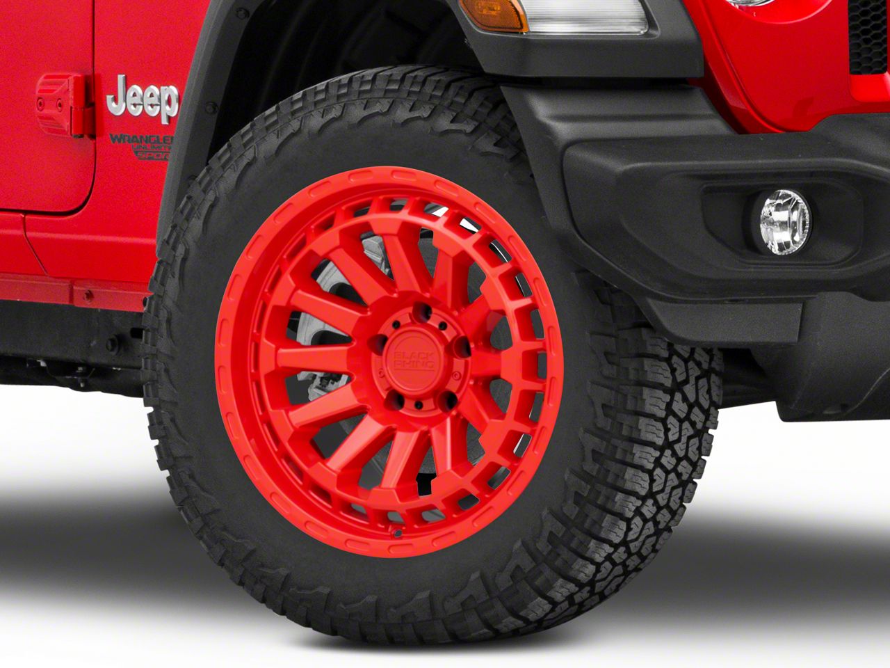 Black Rhino Jeep Wrangler Raid Gloss Red Wheel; 20x9.5; -18mm Offset ...