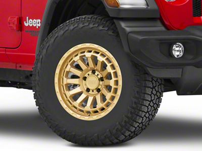 Black Rhino Raid Gold Wheel; 17x8.5; -18mm Offset (18-25 Jeep Wrangler JL)