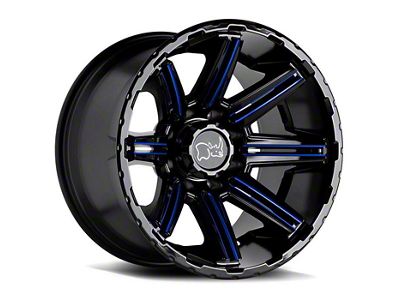 Black Rhino Rampage Gloss Black with Red Inner Lip Wheel; 20x9.5; -18mm Offset (18-25 Jeep Wrangler JL)
