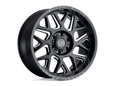 Black Rhino Reaper Gloss Black Milled Wheel; 24x14; -76mm Offset (18-25 Jeep Wrangler JL)