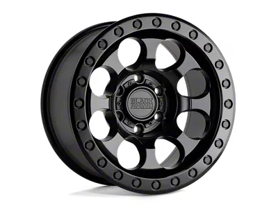 Black Rhino Riot Matte Black Wheel; 17x8.5; 0mm Offset (76-86 Jeep CJ7)