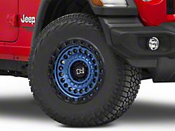 Black Rhino Sentinel Cobalt Blue with Black Ring Wheel; 17x8.5; -18mm Offset (18-26 Jeep Wrangler JL)