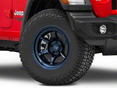 Black Rhino Shogun Gloss Midnight Blue Wheel; 17x8.5; -10mm Offset (18-25 Jeep Wrangler JL)