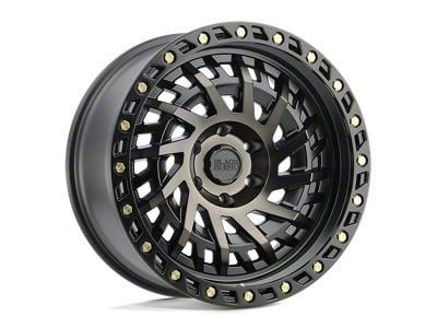 Black Rhino Shredder Matte Black with Machined Dark Tint Wheel; 18x9.5; -18mm Offset (18-25 Jeep Wrangler JL)