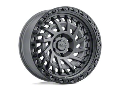 Black Rhino Shredder Matte Gunmetal with Black Ring Wheel; 18x9.5; -18mm Offset (18-25 Jeep Wrangler JL)