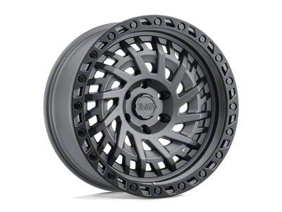 Black Rhino Shredder Matte Gunmetal with Black Ring Wheel; 20x9.5; 0mm Offset (18-25 Jeep Wrangler JL)