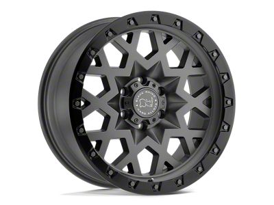 Black Rhino Sprocket Matte Gunmetal with Black Ring Wheel; 18x9.5; -18mm Offset (18-25 Jeep Wrangler JL)
