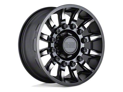 Black Rhino Mission Matte Black with Machined Tinted Spokes Wheel; 17x8.5; -18mm Offset (97-06 Jeep Wrangler TJ)