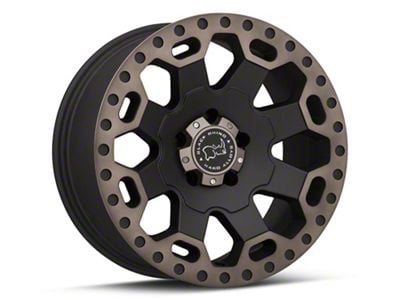 Black Rhino Warlord Matte Black with Machined Dark Tint Lip Wheel; 17x8; 35mm Offset (87-95 Jeep Wrangler YJ)