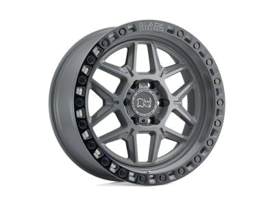 Black Rhino Kelso Battleship Gray with Black Ring Wheel; 17x9; -18mm Offset (87-95 Jeep Wrangler YJ)