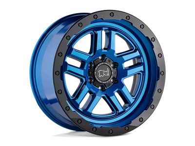 Black Rhino Barstow Dearborn Blue with Black Ring 6-Lug Wheel; 18x9.5; 12mm Offset (16-23 Tacoma)