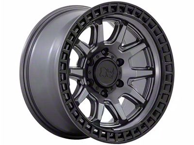 Black Rhino Calico Matte Gunmetal with Matte Black Lip 6-Lug Wheel; 17x8.5; 0mm Offset (16-23 Tacoma)