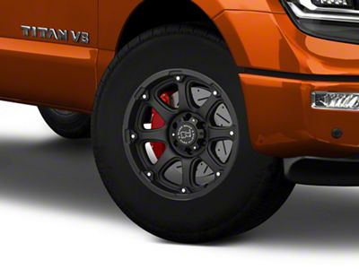 Black Rhino Glamis Matte Black 6-Lug Wheel; 18x9; 12mm Offset (17-24 Titan)