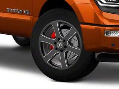 Black Rhino Haka Gloss Black Milled 6-Lug Wheel; 20x8.5; 45mm Offset (17-24 Titan)