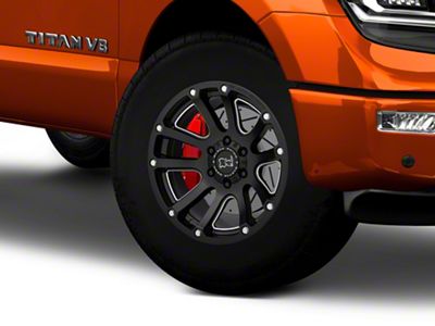 Black Rhino Highland Matte Black 6-Lug Wheel; 18x9.5; -12mm Offset (17-24 Titan)