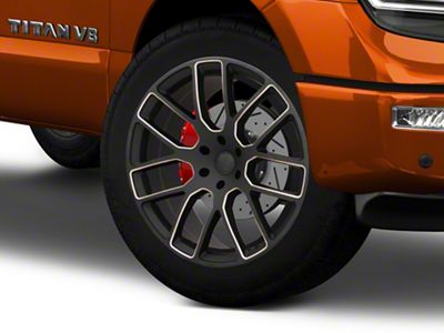 Black Rhino Kunene Matte Black Dart Tint Milled 6-Lug Wheel; 22x9.5; 25mm Offset (17-24 Titan)