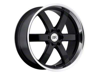 Black Rhino Pondora Gloss Black Machined 6-Lug Wheel; 20x8.5; 30mm Offset (17-24 Titan)