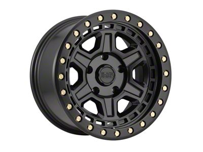 Black Rhino Reno Matte Black with Brass Bolts 6-Lug Wheel; 18x9.5; 12mm Offset (17-24 Titan)