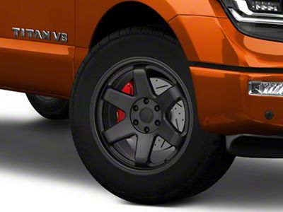 Black Rhino Roku Gunblack 6-Lug Wheel; 20x9.5; 12mm Offset (17-24 Titan)
