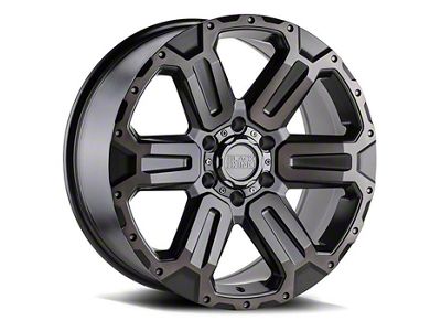 Black Rhino Wanaka Matte Gunmetal with Brushed Face and Gunmetal Tint 6-Lug Wheel; 18x9; 12mm Offset (16-24 Titan XD)