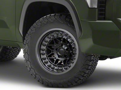 Black Rhino Alpha Matte Black with Gunmetal Lip 6-Lug Wheel; 18x9; 20mm Offset (22-25 Tundra)