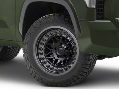 Black Rhino Alpha Matte Black with Gunmetal Lip 6-Lug Wheel; 20x10; -18mm Offset (22-25 Tundra)