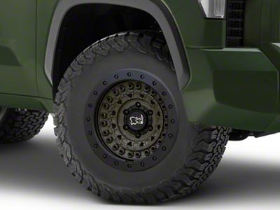 Black Rhino Barricade Olive Drab Green with Black Rock Guard 6-Lug Wheel; 17x8.5; 0mm Offset (22-25 Tundra)