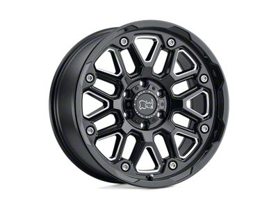 Black Rhino Hollister Gloss Black with Milled Spokes 6-Lug Wheel; 20x9.5; 12mm Offset (22-25 Tundra)