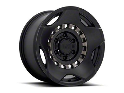 Black Rhino Muzzle Matte Black with Machined Tinted Ring 6-Lug Wheel; 17x9; -18mm Offset (22-25 Tundra)