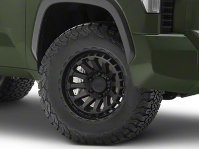 Black Rhino Raid Matte Black 6-Lug Wheel; 18x9.5; 12mm Offset (22-25 Tundra)