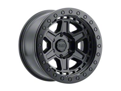 Black Rhino Reno Beadlock Matte Black with Black Bolts 6-Lug Wheel; 17x8.5; 0mm Offset (22-25 Tundra)