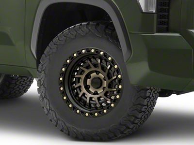 Black Rhino Shredder Matte Black with Machined Dark Tint 6-Lug Wheel; 17x9; -12mm Offset (22-25 Tundra)