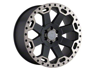 Black Rhino Warlord Matte Black with Machined Dark Tint 6-Lug Wheel; 18x8; 35mm Offset (22-25 Tundra)