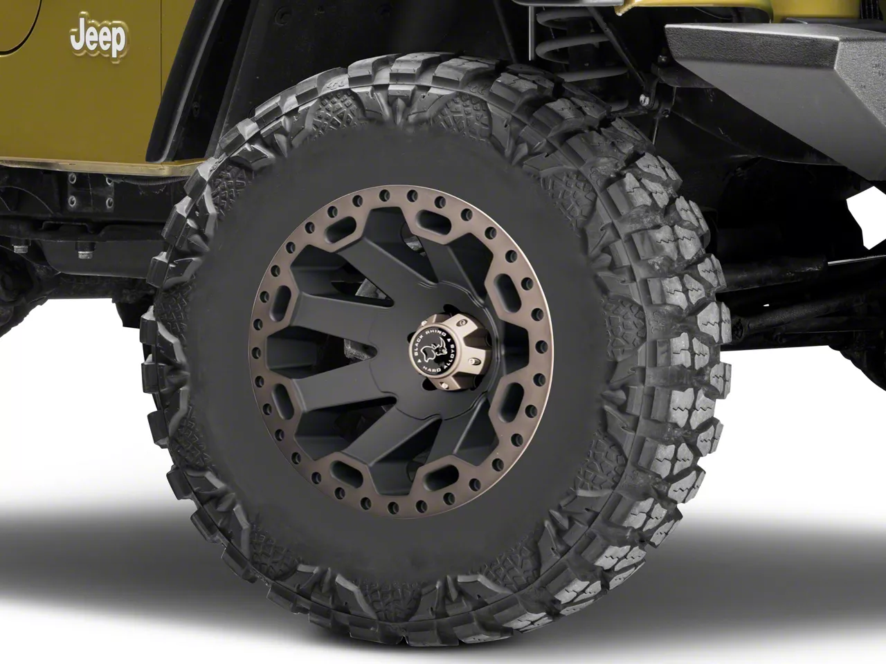 Black Rhino Jeep Wrangler Warlord Matte Gunmetal Wheel; 17x9
