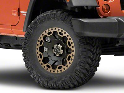 Black Rhino Warlord Matte Black with Machined Dark Tint Lip Wheel; 17x9; -12mm Offset (07-18 Jeep Wrangler JK)