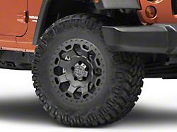 Black Rhino Warlord Matte Gunmetal Wheel; 17x9; -12mm Offset (07-18 Jeep Wrangler JK)