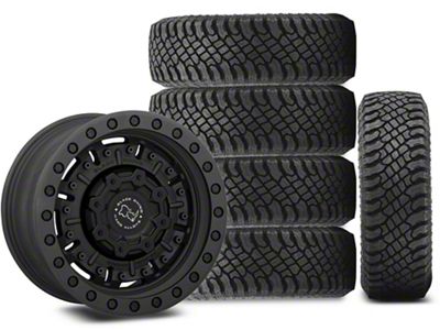 17x9.5 Black Rhino Abrams Wheel & 35in Atturo All-Terrain Trail Blade X/T Tire Package; Set of 5 (18-25 Jeep Wrangler JL)