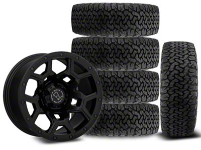 17x9.5 Black Rhino Overland Wheel & 34in BF Goodrich All-Terrain T/A KO Tire Package; Set of 5 (18-25 Jeep Wrangler JL)