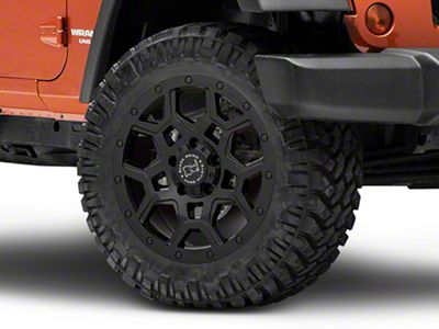 Black Rhino Overland Matte Black Wheel; 20x9.5; -18mm Offset (07-18 Jeep Wrangler JK)
