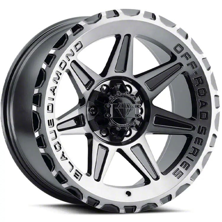 Blaque Diamond Wheels Tacoma BD-O102 Gloss Black with Machine Face 6 ...