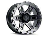 Blaque Diamond Wheels BD-O801 Gloss Black with Machine Face Wheel; 17x9; -12mm Offset (18-26 Jeep Wrangler JL)