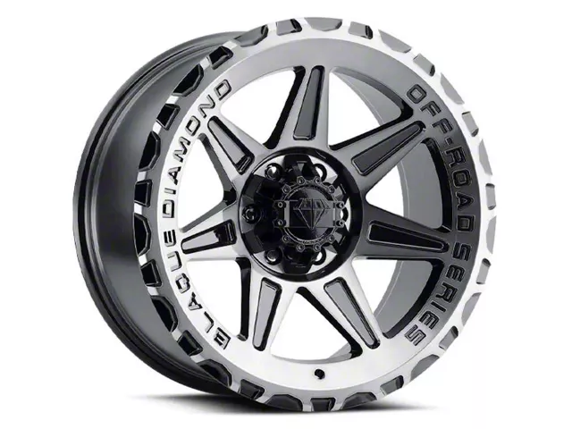 Pr190 Rim Blaque Diamond Wheels Tundra BD-O102 Gloss Black with Machine Face 6 ...