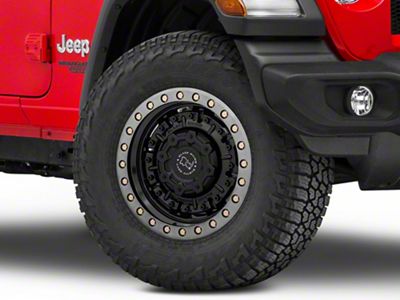 Black Rhino Abrams Gloss Gunblack with Machined Dark Tint Lip Wheel; 17x9.5; -18mm Offset (18-25 Jeep Wrangler JL)