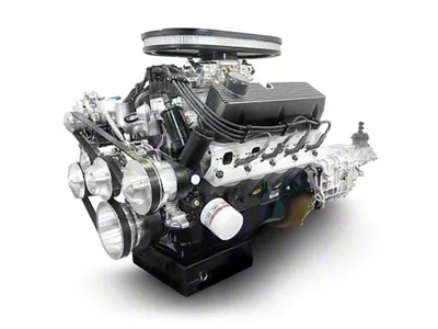 BluePrint Engines Cobra Edition Builder Series Small Block Ford 427 C.I. 541 HP Carbureted Crate Engine and TKX Manual Transmission with Polished Pulley Kit