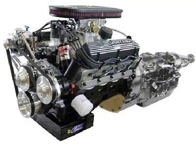 BluePrint Engines Mustang Edition Builder Series Small Block Ford 347 C.I. 415 HP Fuel Injected Crate Engine and 4R70W Automatic Transmission with Polished Pulley Kit