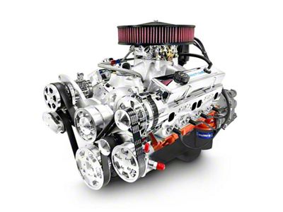 BluePrint Engines Standard Edition Builder Series Small Block Chevy 454 C.I. 563 HP Fuel Injected Crate Engine and TKX Manual Transmission with Polished Pulley Kit